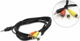 Gembird 3.5mm Male - 3 x RCA Male 2m Black (CCA-4P2R-2M)