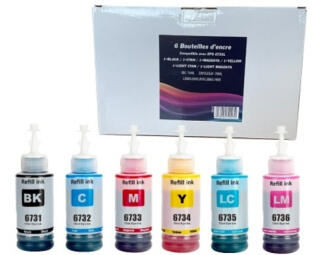 Tintes kārtridžs GenerInk Epson T673X BK/ C/ M/ Y/ LC/ LM 6 x 70 ml (E-673-PACK-GI-N)