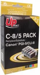 Tintes kārtridžs UPrint Canon PGI-5/CLI-8 Multipaka (C-8/5-PACK-UP)