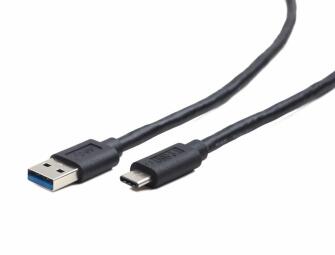 Kabelis Gembird USB Male - Type C Male 1m Black (CCP-USB3-AMCM-1M)
