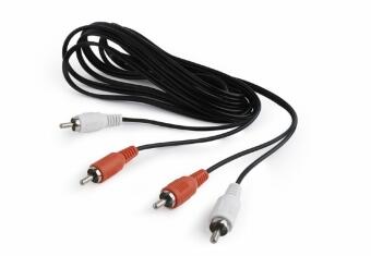 Gembird 2 x RCA Male - 2 x RCA Male 1.8m Black (CCA-2R2R-6)