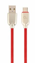 Gembird USB Male - USB Type C Male Premium rubber 2m Red (CC-USB2R-AMCM-2M-R)