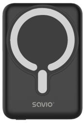 Enerģijas krātuve Savio Black Magnetic 10000mAh 20W (BA-12)