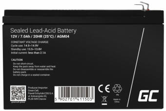 Akumulators Green Cell AGM 12V 7Ah VRLA Battery (AGM04)