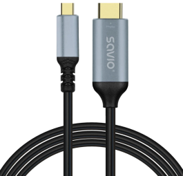 Kabelis SAVIO USB-C – HDMI 2.0B 3m (CL-184)