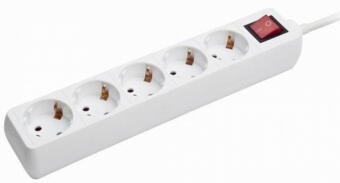 Pagarinātājs Gembird Power Cube Surge Protector 5 Sockets 1.8m White (SPG4-C-6)