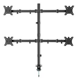 Monitora stiprinājums Gembird Adjustable Desk Mounted 4-display Rotate Tilt Swivel (MA-D4-01)