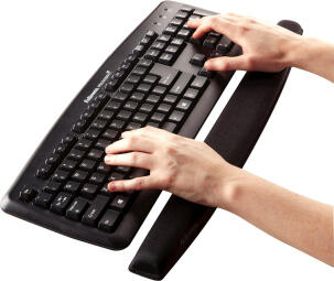 Klaviatūras paliktnis Fellowes Memory Foam Wrist Rest Black (9178201)