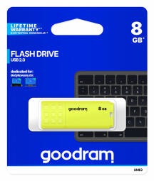 Goodram UME2 USB 2.0 8GB Yellow (UME2-0080Y0R11)