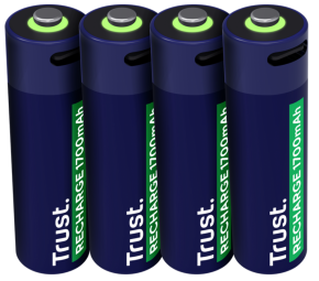 Baterijas Trust USB-C Rechargeable AA Batteries (25631)
