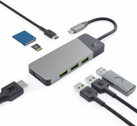 Dokstacija Green Cell USB-C 85W 7in1 (HUBGC01)