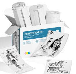 Termo Papīrs Uprint PM290 3x White Self-Adhesive Paper Rolls (37196-UP)