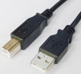 Kabelis Brackton USB Male - USB Male B 1.8m Black (US2-ABB-0180.B)