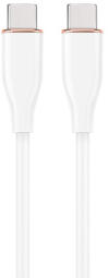 Kabelis Gembird Premium silicon USB Type-C Male - USB Type-C Male 1.5m White (CC-USB2S-CMCM-1.5M-W)