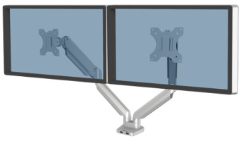 Monitora stiprinājums Fellowes PLATINUM Dual Monitor Arm Silver (8056501)