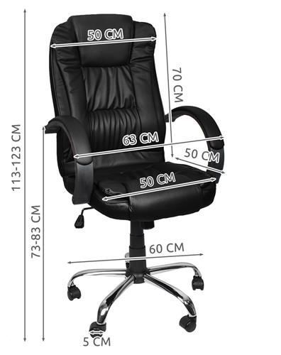 Biroja krēsls melns eko āda (P8983)
