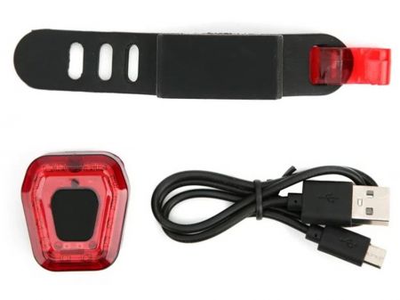 Velosipēda aizmugurējais lukturis USB (P14494)