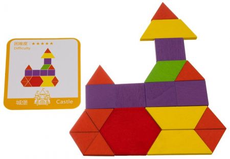 Деревянный пазл Монтессори Tangram 179эл. (P17253)