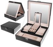 Чемоданчик для ювелирных украшений P8896 черный цвет