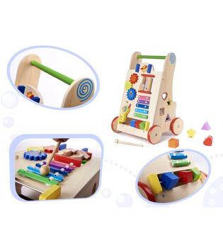Толкатель-игровой центр деревянный (6495)