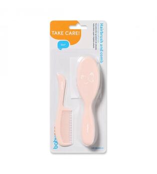 Щетка натуральная SUPER SOFT +расческа 568/04 pink