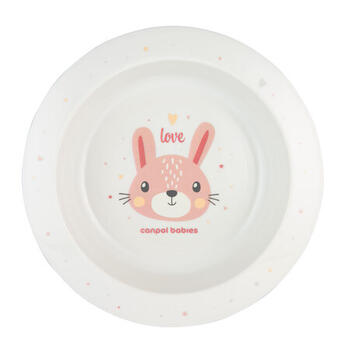 Миска пластиковая CUTE ANIMALS 4/412 pink RABBIT