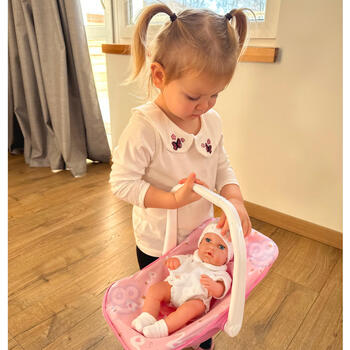 Кукла WOOPI ROYAL Baby Doll 30,5 см + розовая переноска