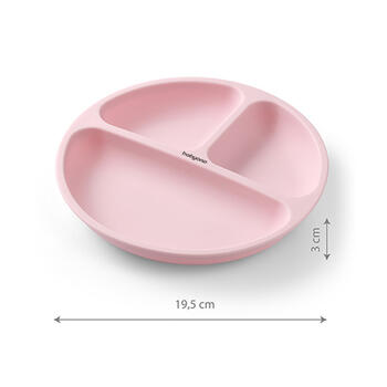 Силиконовая тарелка 1482/02 pink + еластичные ложки 1066 В ПОДАРОК!