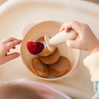Ложка и вилка стальные Babyono 1665/02 pink