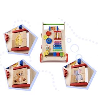 Толкатель-игровой центр деревянный (6495)