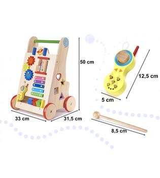 Толкатель-игровой центр деревянный (6495)