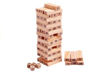 Arkādes spēle Jenga+spēļu kauliņi 56315