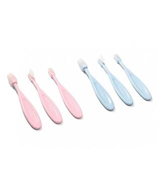 Комплект зубных щеточек 3-СТУПЕНИ BabyOno 550/02 blue
