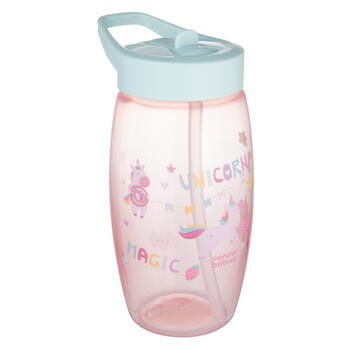 Бидон со складным поильником UNICORN 400 ml 56/618 pink