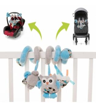 Плюшевая спиралька OWLS pink 4BABY OP07