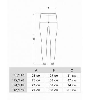 Legingi BLACK 122-128 cm ULD-0006 Yoclub