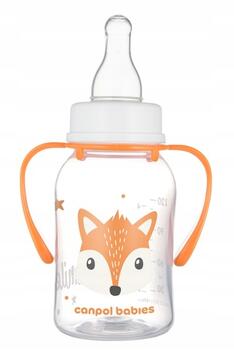 Бутылка с ручками  CUTE ANIMALS 120 ml 11/823 orange