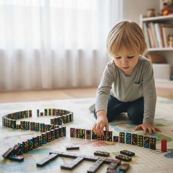 Семейная игра WOOPI Domino, 28 блоков.