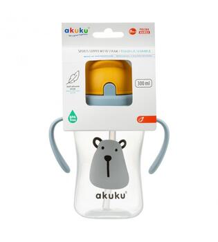 Кружка со складной соломинкой AKUKU A0203