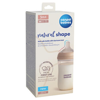 Бутылка Natural Shape с двухзонной соской, 260 мл 35/401