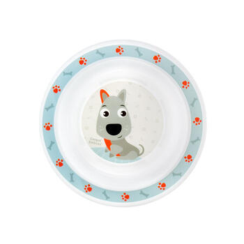 Миска пластиковая CUTE ANIMALS 4/412 blue PUPPY