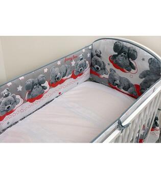 Бортик 360 cm FUNNY BEAR grey