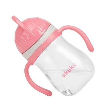Бутылка с соломкой и отвесом Akuku A0676 pink