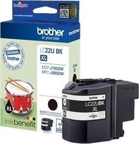 LC-22UBK melna tintes kasete  2400 lapām (DCPJ785DW) (LC22UBK)
