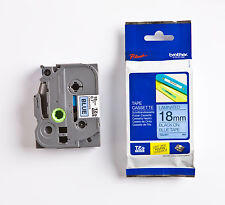 TZe-541 uzlīmju lente melns uz zila 18mm (TZE541)