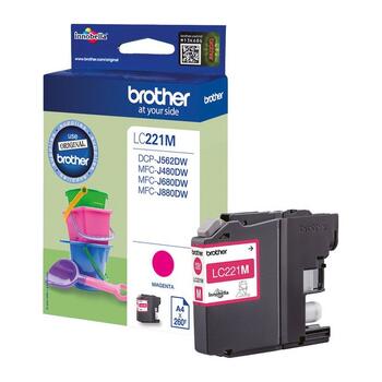 LC-221M Sarkanās tintes kasete 260lpp (DCPJ562DW, MFCJ480DW) (LC221M)