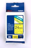 TZe-651 uzlīmju lente melns uz dzeltena 24mm (TZE651)