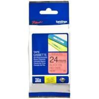TZe-451 uzlīmju lente melns uz sarkana 24mm (TZE451)