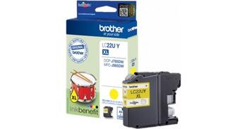 LC-22UY dzeltena tintes kasete  1200 lapām (DCPJ785DW) (LC22UY)
