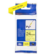 TZe-FX651 uzl.lente Flexible melns uz dzeltena, 24mm (TZEFX651)